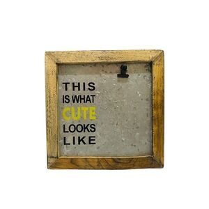 Avidar Wood Photo Clip Frame Box by Fetco Decor 8.5 X 8.5 X 0.5 Inch